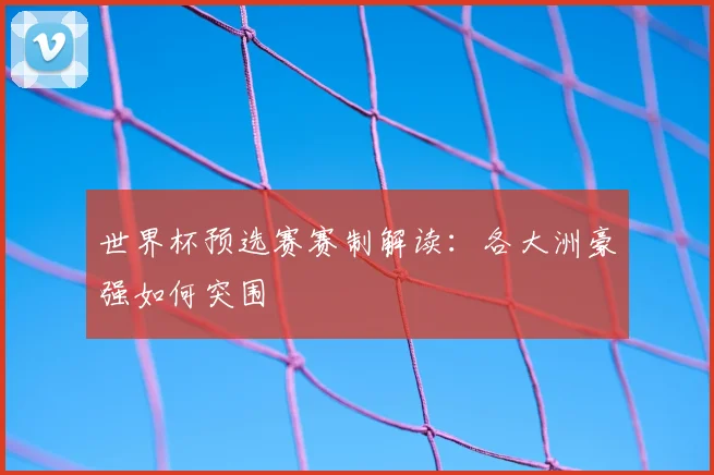 世界杯预选赛赛制解读：各大洲豪强如何突围