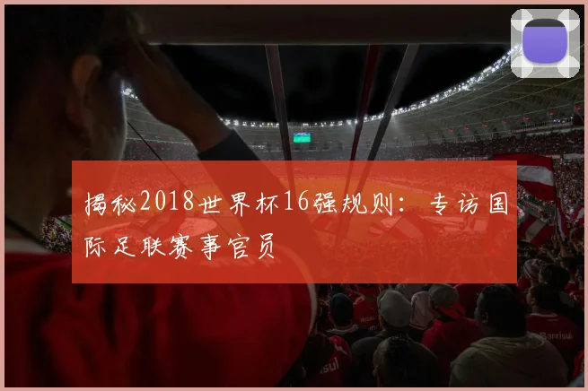 揭秘2018世界杯16强规则：专访国际足联赛事官员